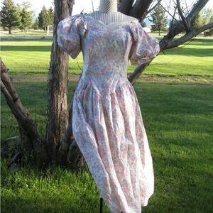 1980’s Pink Gunne Sax by Jessica McClintock Boho / Prairie / Country Chic Dress
